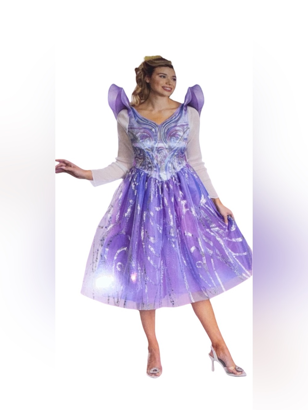 Disguise Wicked Purple Glinda Witch Princess Costume Dress Women’s Sizes S L